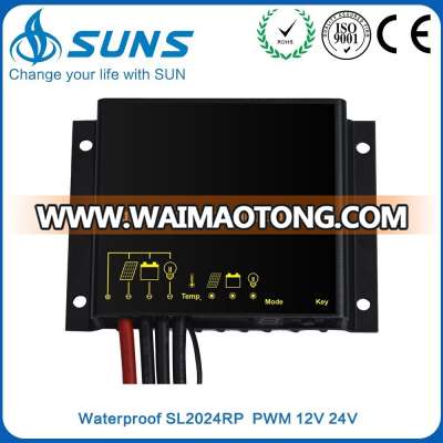 PWM 12V 24V 10A 20A light control waterproof cheap price solar charge controller